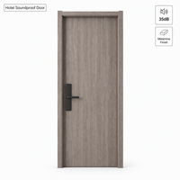 Porte de chambre d'hôtel qui bloque la télévision et les bruits du chambre d'à côté |   Finition mélamine 35 dB, feuille de 58 mm, garantie 2 ans