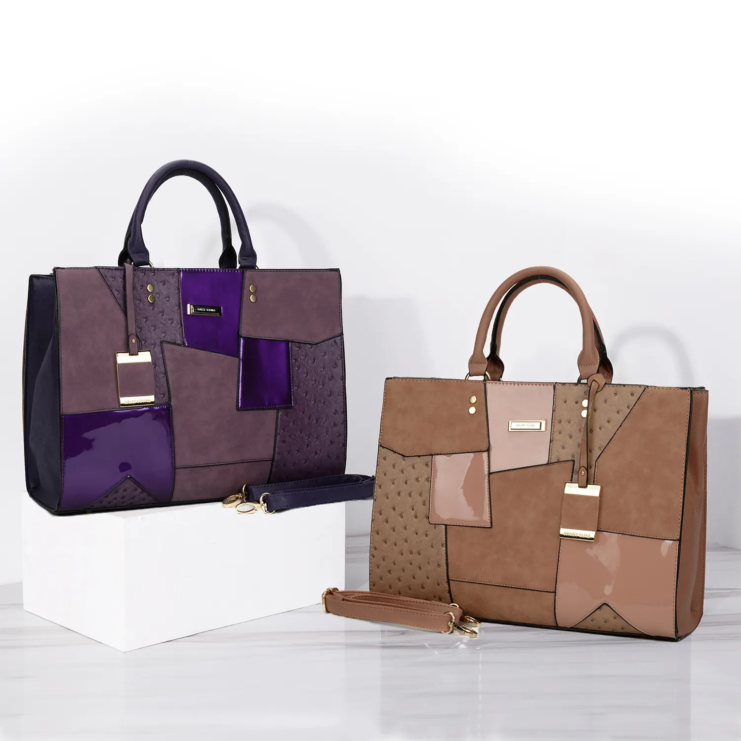 HEC 2022 Fashion Designer Pu Leather Material Women Handbag Wholesale