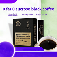 Café Noir MCT Remplacement de Repas Poudre de Haricot Blanc L-Carnitine Instantané Sans Sucre 20g Bulletproof Amer