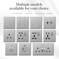 Enchufe Inteligente Tipo C de 13A y 18W para Reino Unido, Enchufe de Carga Rápida, Cable Universal de Plástico, Toma de Corriente USB, Interruptor de Luz de Pared Industrial