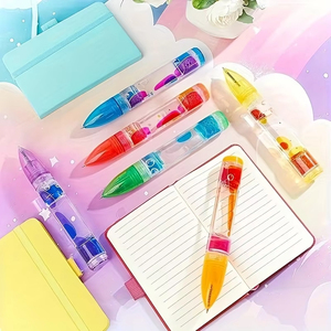 1 stylo à bulles liquides de haute qualité, rétractable, largeur d'écriture 0,5 mm, stylo anti-stress pour usage quotidien - Product Image 4
