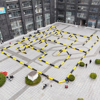 Barrière gonflable de piste de course en PVC sécurisée, barrière de clôture gonflable en PVC écologique pour centre commercial et place publique