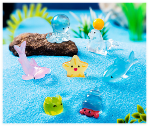 Vente en gros <span class=keywords><strong>de</strong></span> figurines d'animaux marins en résine 3D lumineuses, porte-bonheur, figurines miniatures <span class=keywords><strong>de</strong></span> la mer, <span class=keywords><strong>de</strong></span> l'océan, animaux religieux, amour, surprise - Product Image 6