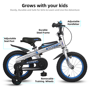 JOYSTAR STITCH Vélo enfant 12/14/<span class=keywords><strong>16</strong></span> <span class=keywords><strong>pouces</strong></span> avec stabilisateurs cloches frein à main pour garçons de plus de 14 ans vélo enfant - Product Image 4