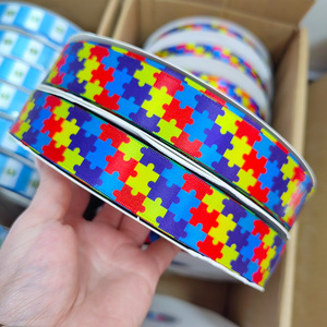 Cinta de Raso para Concienciación sobre el <span class=keywords><strong>Autismo</strong></span>, 7/8 Pulgadas, con Logotipo, Ecológica, al por Mayor - Product Image 3