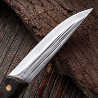 Couteau à désosser artisanal en acier inoxydable forgé, dureté 55 HRC, design ambidextre, manche en bois de wengé, éco-responsable, pour l'abattage