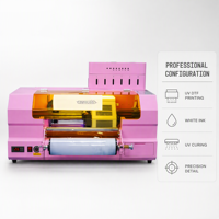 Imprimante DTF UV A3 avec tête DX7, haute précision, machine d'impression d'autocollants 3D en cristal, imprimante d'étiquettes en cristal par transfert de film AB
