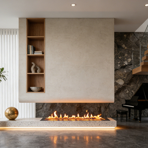 Brûleur intelligent Bio Kamin de 1500 mm L, foyer intelligent au <span class=keywords><strong>bioéthanol</strong></span>, <span class=keywords><strong>cheminée</strong></span> <span class=keywords><strong>murale</strong></span> électrique au <span class=keywords><strong>bioéthanol</strong></span> - Product Image 1