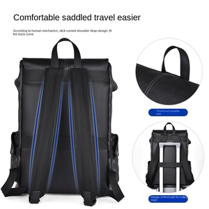 Mochila escolar para estudiantes de viaje de negocios con diseño tejido de sentido avanzado para hombre, gran capacidad, PVC, poliéster, resistente al agua - Product Image 4