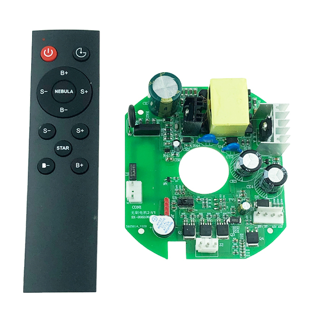 AC/DC Intelligent Control DC Brushless Ceiling Fan PCBA Board Energy-saving and Silent air Circulation Solution
