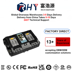 <span class=keywords><strong>Chargeur</strong></span> <span class=keywords><strong>rapide</strong></span> double port Lithium-Ion DC18RD 4A, compatible avec les batteries 14.4V 18V (<span class=keywords><strong>DC18RC</strong></span>, DC18RA, DC18SF) - Product Image 1