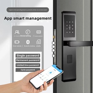 Khóa cửa <span class=keywords><strong>Wifi</strong></span> thông minh cho căn hộ gia đình chống trộm thẻ vuốt từ xa ứng dụng mật khẩu Hợp kim nhôm phổ biến dữ liệu đám mây Homestay - Product Image 2
