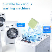 Tablettes Nettoyantes Écologiques pour Lave-linge 30-50% d'Ingrédients Actifs Éliminent les Odeurs et le Tartre Nettoyage en Profondeur Effervescent
