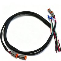 Harness Kabel Tahan Air DT Rakitan Khusus, Harness Kabel Pre-Stripped dengan Terminal Spade Tipe-U untuk Peralatan Mesin