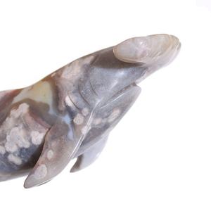 El oyma doğal çiçek akik kristal köpekbalığı Sakura kiraz çiçeği akik hayvan oyma - Product Image 5