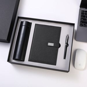 Luxury Business Gift Pack <b>A5</b> <b>Notebook</b> with Customizable PU Leather Cover Cup Thread Sewing Binding and Pen - Product Image 3