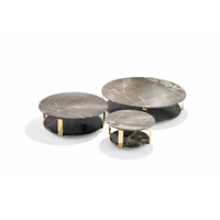 Table basse ronde de style américain personnalisée, de haute qualité, pour le salon, table basse moderne de luxe en marbre