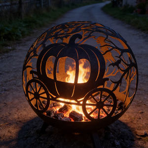 Özelleştirilmiş Ağır Hizmet Tipi Ateş Çukuru Kase, Cadılar Bayramı için Özelleştirilebilir Ateş Çukuru Ateş Topu - Product Image 3