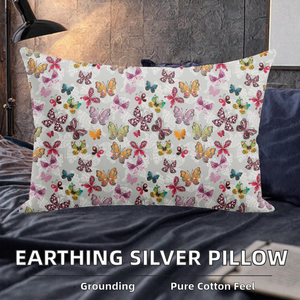 Funda de Almohada de Algodón con Conexión a Tierra ESD, Antibacteriana, Rectangular, Diseño Moderno, Técnica de Tejido a Rayas para un Sueño Saludable - Product Image 2