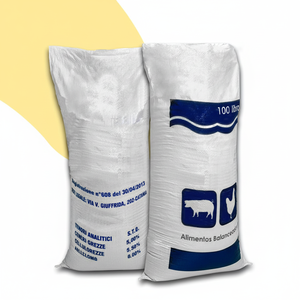 Bolsa de plástico tejida PP de 50kg con mango de sellado térmico Impresión flexográfica para agricultura-Harina de alimentación de fertilizante de arroz - Product Image 1