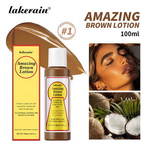 Crema de bronceado a base de hierbas vegana AHA con vitamina C loción de piel de bronce acelerada suministro OEM hidratante - Product Image 5