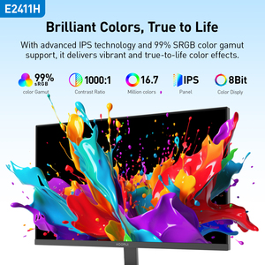โรงงาน <span class=keywords><strong>KOORUI</strong></span> ขายตรง จอภาพ <span class=keywords><strong>24</strong></span> นิ้ว 120Hz FHD จอภาพ IPS LCD สำหรับธุรกิจ งานที่บ้าน การเรียน การเล่นเกมในครอบครัว - Product Image 3