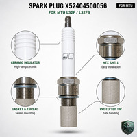 Bougie d'allumage MTU X52404500056 à chambre préalable en platine pour moteur à gaz série 4000, pour groupe électrogène au biogaz, vente en gros