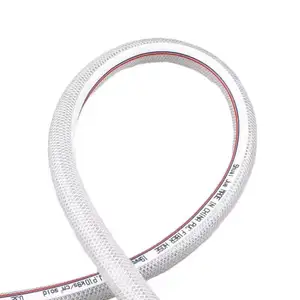 5/8" Pressure And Wear Resistance PVC Plastic Transparent Water Fiber Braided Hose For Agriculture