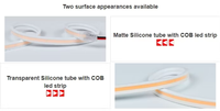 Bande LED COB IP67 CE RoHS UL 24V 12V 3000K 6500K 8mm Bande LED Flexible Extérieure Étanche
