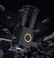Senter LED Taktis Tahan Air IP65 dari Paduan Aluminium 1000 Lumens 1000M+ Spot Beam Isi Ulang Mini Fokus Dapat Disesuaikan Tipe C
