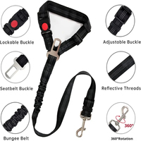 Ceinture de sécurité 2-en-1 pour chien, laisse de voiture réglable, laisse élastique pour animaux de compagnie, attache de sécurité pour voyage, fixe au repose-tête, robuste, en nylon OEM