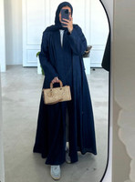 Robes sur mesure de haute qualité pour femmes modestes et confiantes, robe longue à manches longues en tissu doux, abaya chemise légère et extensible de luxe