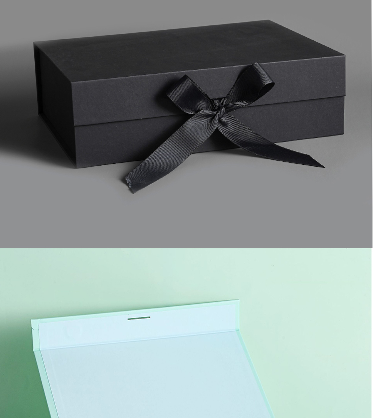 High quality wholesale black magnetic set gift box corrugated board packaging gift paper boxes