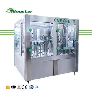 CGF8-8-3 small turnkey project drinking automatic water bottle filling machine for PET bottle packing