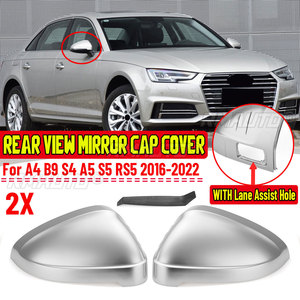 ฝาครอบกระจกมองข้างสำหรับ Audi A4 B9 S4 A5 S5 RS5 ปี 2016-2022 สีเงินโครเมียมด้าน ฝาครอบป้องกันกระจกมองหลัง แต่งรถ - Product Image 1