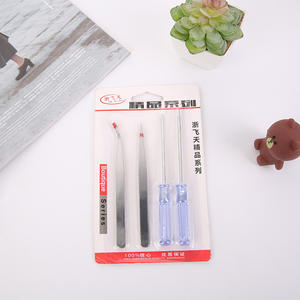 Set Obeng Pinset 4 Buah Cocok untuk Berbagai Situasi Obeng dengan Gagang Kristal Transparan - Product Image 2