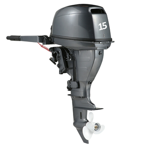 Nouveau moteur hors-bord à essence 4 temps de 15 CV avec arbre court/long, système de démarrage manuel/électrique, refroidissement par eau, moteur monocylindre - Product Image 3