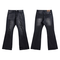 Jeans Holgados Estilo Americano, Primavera/Otoño 2025, Nuevas Llegadas, Tallas Grandes, para Hombre, Juveniles, a la Moda, Ligeramente Acampanados