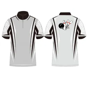 Fabricant bonne qualité chemise bowling polyester sublimé bowling maillot pour adulte