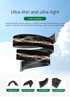 Écran LED flexible personnalisé pour enroulement de piliers, panneau souple P2.5 multi-angle pour publicité circulaire dans les centres commerciaux