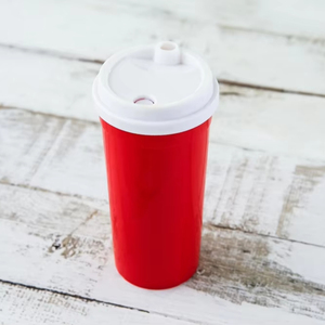 Gobelet réutilisable en plastique PP avec couvercle, durable, léger, de qualité alimentaire, pour café, thé, jus, smoothies - Product Image 1