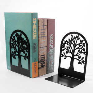 Serre-livres en métal ajouré vintage, motif Chat d'ombre d'arbre et Tour Eiffel de <span class=keywords><strong>Paris</strong></span>, support de lecture, fournitures de bureau, pince à livre, bloque-livre - Product Image 4