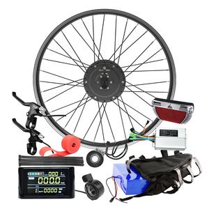 Kit <span class=keywords><strong>moteur</strong></span> de moyeu de vitesse pour vélo électrique 500W, pour remorque, tricycle, <span class=keywords><strong>VTT</strong></span> électrique, avec batterie lithium triangulaire - Product Image 1