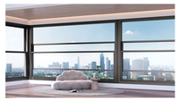 Main courante moderne en acier inoxydable de 136mm de large levage intelligent fenêtres à suspension unique pliantes motif d'ouverture verticale insonorisé