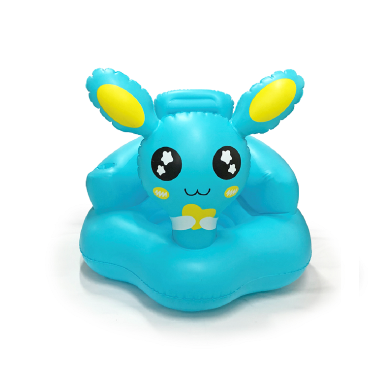 Детское Надувное сиденье для ванны с кроликом, детская ванночка, детский диван из ПВХ, стул для обучения, безопасная спинка, детское обеденное кресло для ванны