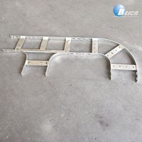 Bandeja de Cables Tipo Escalera de Curva Horizontal con Conectores UL, CE e IEC, Acero Inoxidable SS304 316, Fabricante Chino
