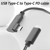 Cable de Carga Rápida USB-C a C en Ángulo Recto de 90 Grados, 5A 100W PD, con Transferencia de Datos USB 3.2 Gen2 de 10Gbps, Inteligente, 1m
