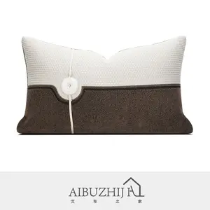 AIBUZHIJIA Decorative Throw Pillows Cover Luxury Home Decoration Rectangular Cushions Cover with Jade Accessories