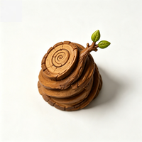 Jouet d'art promotionnel personnalisable en PVC, motif grain de bois, 8 cm, pour cadeaux, éco-responsable, collectionnable