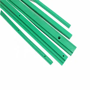 ZSPE CNC กลึงสีเขียว UHMWPE พลาสติกเลื่อนสายพานลําเลียงรางนําทางโซ่เชิงเส้น